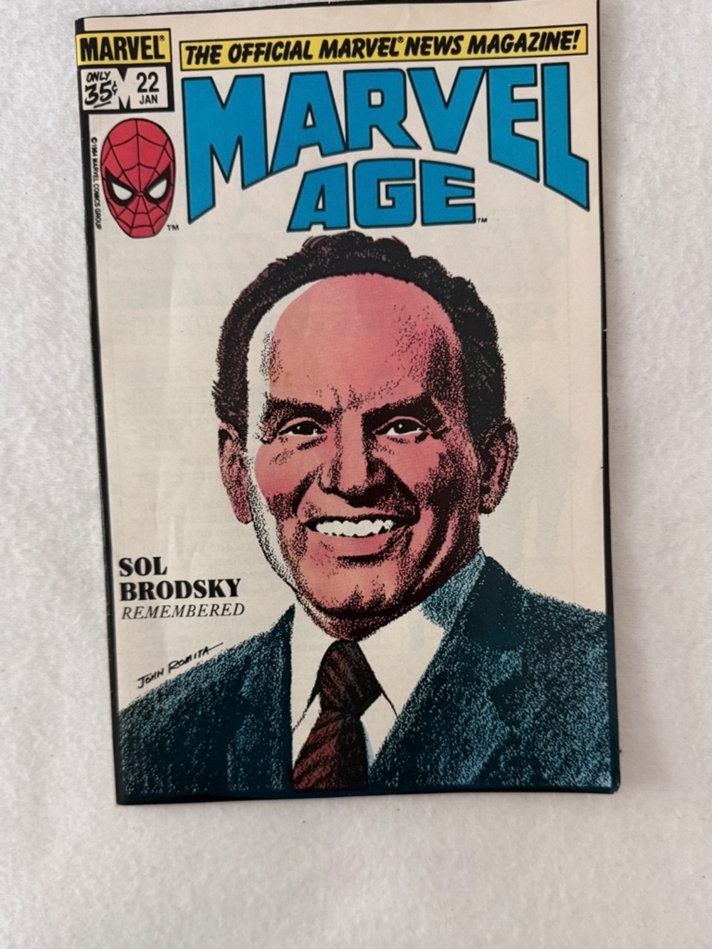 Marvel Age #22 Comic, Published Jan. 1985